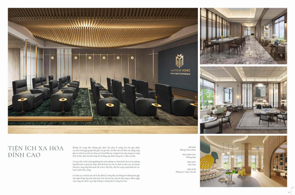Tiện ích chuẩn 5 sao tại căn hộ Grand Marina Saigon